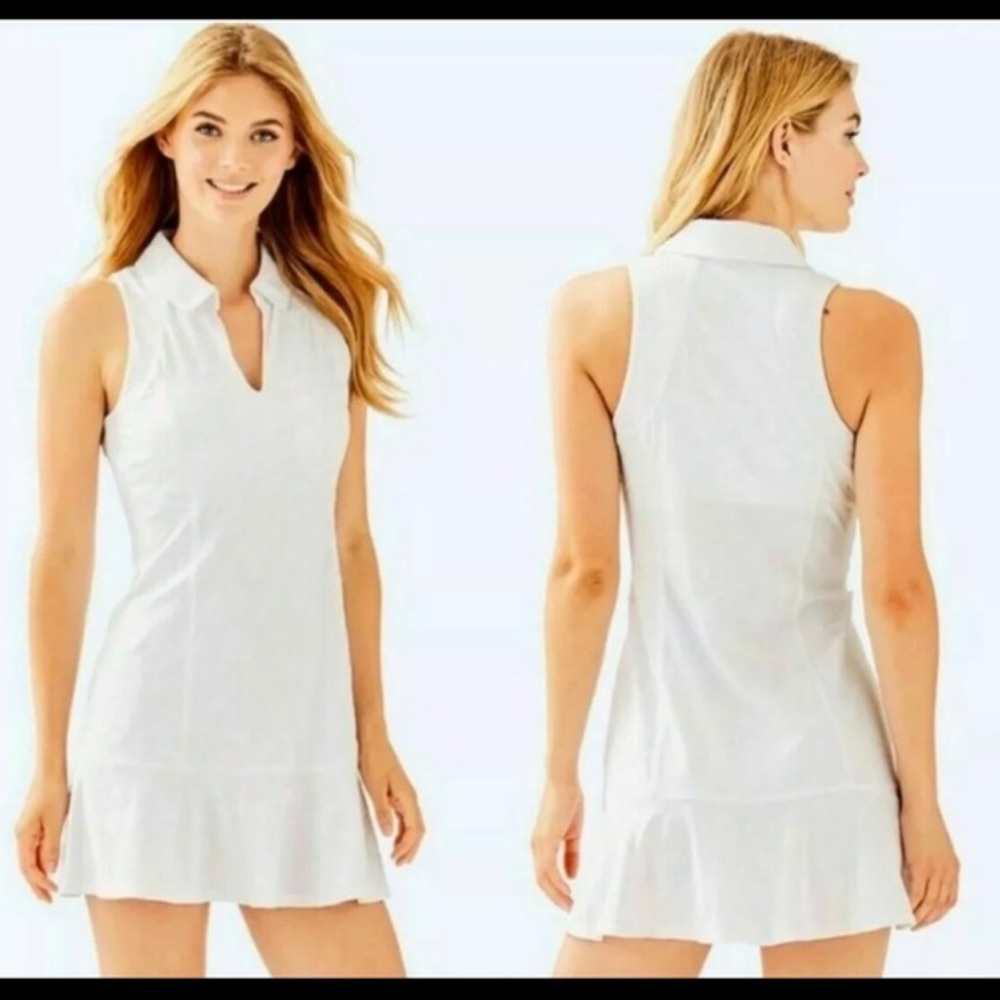 Lilly Pulitzer Martina Tennis Dress White Printed Medium NWT